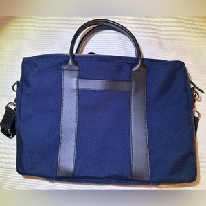 Shinola canvas leather briefcase messenger bag